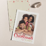 CHRISTMAS QUOTE FOTO stylische Typografie rot Feiertagskarte<br><div class="desc">von kat massard >>> www.simplysweetPAPERIE.com << Ein elegantes, typografisches Design mit den zitierten Weihnachtswünschen. Maximaler Platz für Ihre schöne Familie - ein Portrait Foto funktioniert am besten! TIPS 1. Um das Foto zu verändern, drücken Sie den Knopf "Anpassen". 2. Sie können auch die Schriftart ändern, verschieben und mehr Text hinzufügen!...</div>