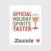 Christmas quote funny party spirits taster aufkleber (Blatt)