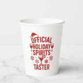 Christmas quote funny party spirits taster pappbecher (Rückseite)