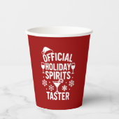 Christmas quote funny party spirits taster red pappbecher (Vorderseite)