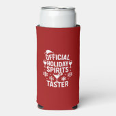Christmas quote funny party spirits taster red selters dosenkühler (Seltzer Vorderseite)