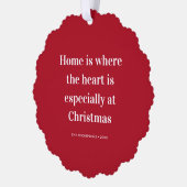 Christmas Quote Home is Where The Heart Is Ornament Karte (Links)