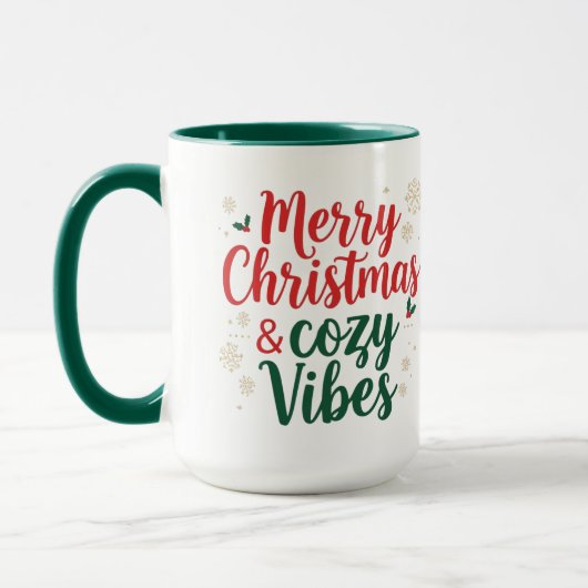 Christmas Quote Two-Tone mug, Festive Holiday Gift Tasse (Links)