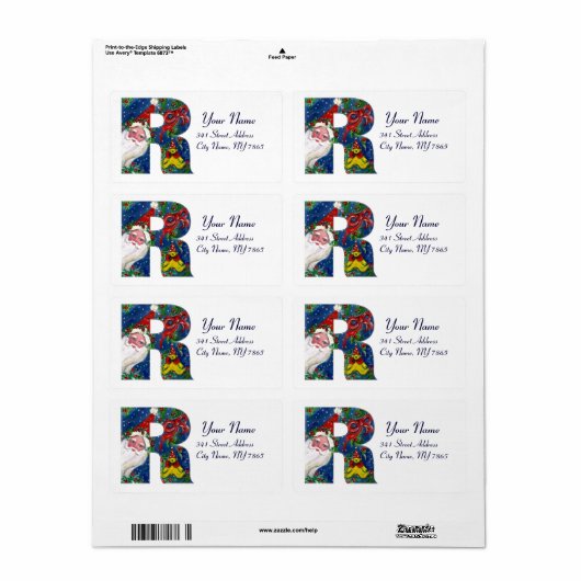 CHRISTMAS R SCHREIBEN / SANTA CLAUS MIT ROTEM RIBB (Vorne)