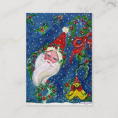 CHRISTMAS R SCHREIBEN / SANTA CLAUS MIT ROTEM RIBB VISITENKARTE (Rückseite)