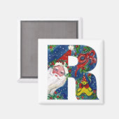 CHRISTMAS R SCHREIBEN / SANTA RED RIBON MONOGRAM MAGNET (Vorderseite/Rückseite)