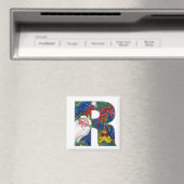 CHRISTMAS R SCHREIBEN / SANTA RED RIBON MONOGRAM MAGNET (In Situ (Geschirrspüler))
