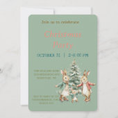 Christmas Rabbit Peter Vintage Invitation Einladung (Vorderseite)