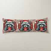 Christmas Raccoon Cocoa Cheer Seitenschläferkissen (Rückseite)