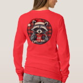 Christmas Raccoon Cocoa Cheer T-Shirt (Rückseite)