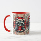 Christmas Raccoon Cocoa Cheer Tasse (Links)