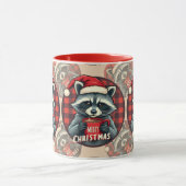 Christmas Raccoon Cocoa Cheer Tasse (Zentrum)