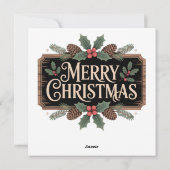 Christmas Raccoon Greeting Card Feiertagskarte (Rückseite)