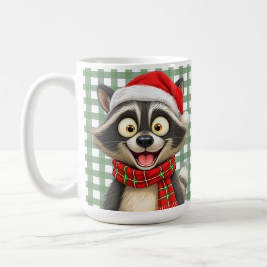 Christmas Raccoon Kaffeetasse (Links)