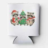 Christmas Raccoon Santa Hat Tree Xmas Lights Dosenkühler (Vorderseite)