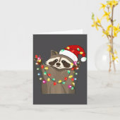 Christmas Racoon Swea,funny Christmas Lights Racco Karte (Gelbe Blume)