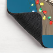 Christmas Racoon Swea,funny Christmas Lights Racco Mousepad (Ecke)