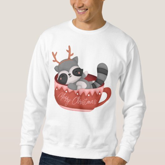 Christmas Racoon Sweatshirt (Vorderseite)