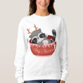 Christmas Racoon Sweatshirt (Vorderseite)