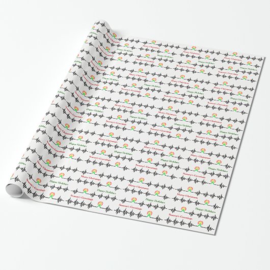 Christmas Radio Transmitter Frequency Gift Wrap Geschenkpapier (Ungerollt)