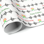 Christmas Radio Transmitter Frequency Gift Wrap Geschenkpapier (Rolleneckpunkt)
