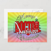 CHRISTMAS RADIOLOGIE FEIERTAGSPOSTKARTE (Vorne/Hinten)