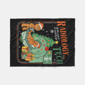 Christmas Radiology Tech Funny Gingerbread Man Rad Fleecedecke (Vorderseite (Horizontal))