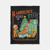 Christmas Radiology Tech Funny Gingerbread Man Rad Fleecedecke (Vorderseite)