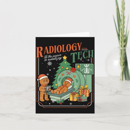 Christmas Radiology Tech Funny Gingerbread Man Rad Karte (Vorderseite)