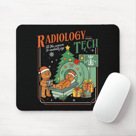 Christmas Radiology Tech Funny Gingerbread Man Rad Mousepad (Mit Mouse)