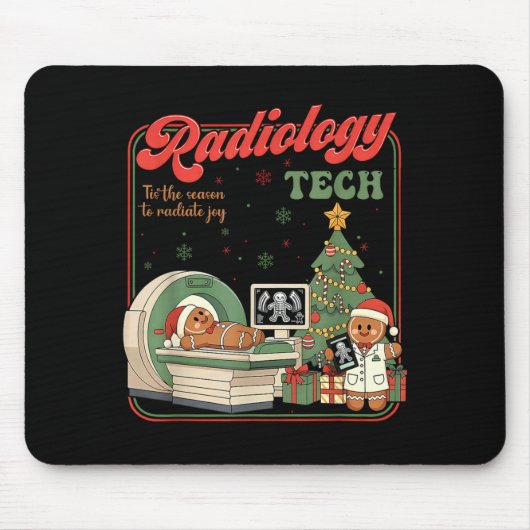 Christmas Radiology Tech Funny Gingerbread Man Rad Mousepad (Vorne)