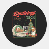 Christmas Radiology Tech Funny Gingerbread Man Rad Runder Aufkleber (Vorderseite)