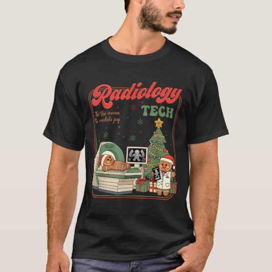 Christmas Radiology Tech Funny Gingerbread Man Rad T-Shirt (Vorderseite)