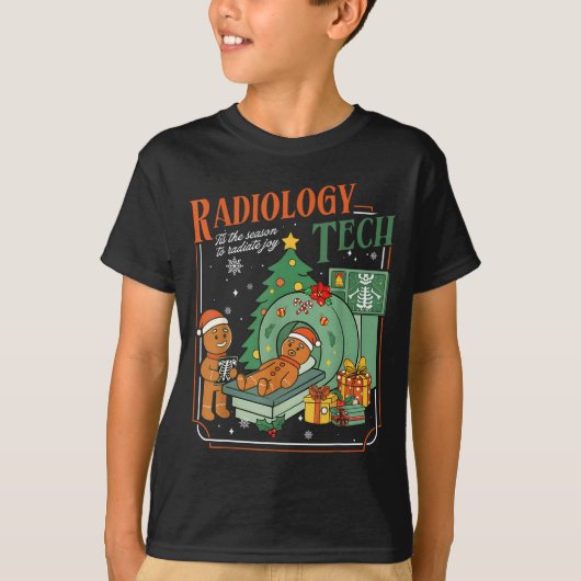 Christmas Radiology Tech Funny Gingerbread Man Rad T-Shirt (Vorderseite)