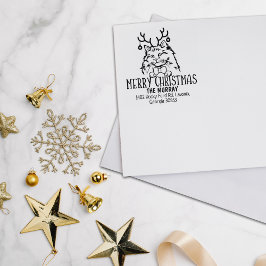 Christmas Rag Doll Cat Rücksendeadresse Gummistempel