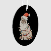 Christmas Ragdoll Cute Cat Santa Hat Xmas Lights Ornament (Vorderseite)