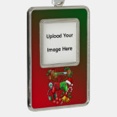 Christmas Rahmen-Ornament Silber (Rechts)