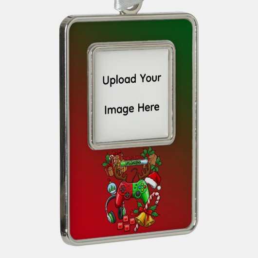 Christmas Rahmen-Ornament Silber (Rechts)