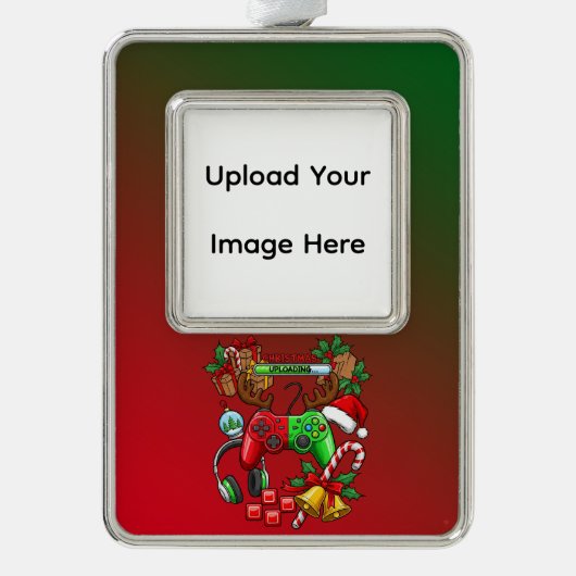 Christmas Rahmen-Ornament Silber (Vorderseite)