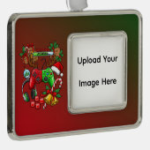 Christmas Rahmen-Ornament Silber (Rechts)