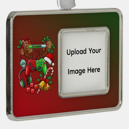 Christmas Rahmen-Ornament Silber (Rechts)