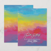 Christmas Rainbow Card Feiertagskarte (Vorne/Hinten)