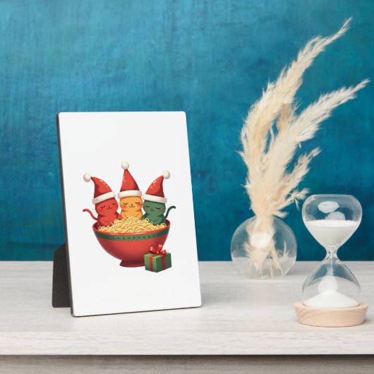 Christmas Ramen Cat Santa Anime Meow Kitty Meow Ca Fotoplatte (Seite)