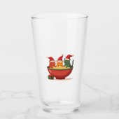Christmas Ramen Cat Santa Anime Meow Kitty Meow Ca Glas (Vorderseite)