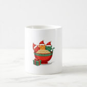 Christmas Ramen Cat Santa Anime Meow Kitty Meow Ca Kaffeetasse (Mittel)