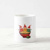 Christmas Ramen Cat Santa Anime Meow Kitty Meow Ca Kaffeetasse (Mittel)