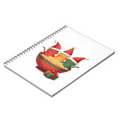 Christmas Ramen Cat Santa Anime Meow Kitty Meow Ca Notizblock (Linke Seite)