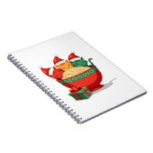 Christmas Ramen Cat Santa Anime Meow Kitty Meow Ca Notizblock (Rechte Seite)
