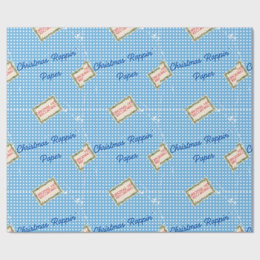 Christmas Rappin' Blue Geschenkpapier (Flach)