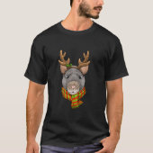 Christmas Rat Mouse Santa Clause Reindeer Xmas Rat T-Shirt (Vorderseite)